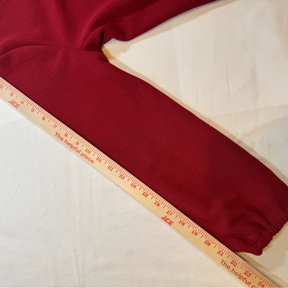 Madewell Texture & Thread Red V-Neck Wrap Blouse - Picture 8 of 11